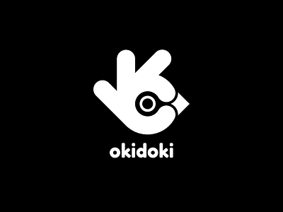 OK Hand Icon + Bird Face animal geometric logo minimal