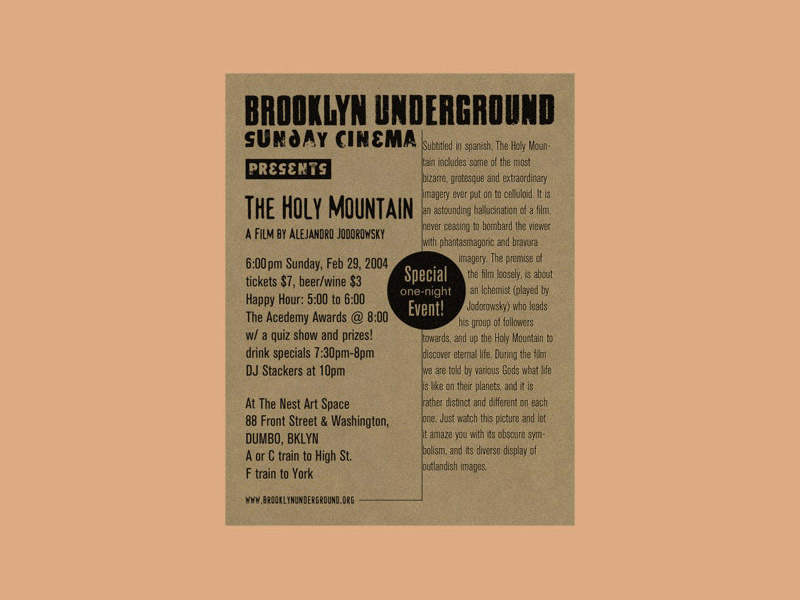 Brooklyn Underground Film Festival illustraion poster design package design design illustration branding logo art type design print design typography