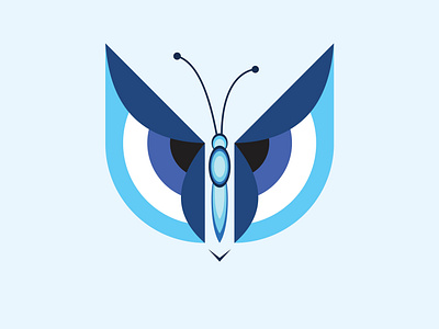 butterfly logo with owl design