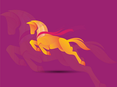 Horse race logo design