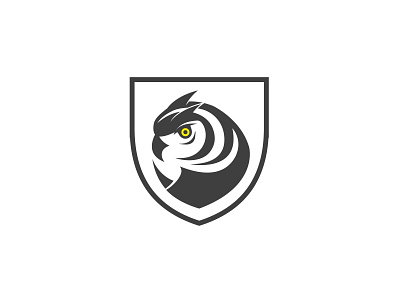 Owl logo design and animal symbol. owl bird