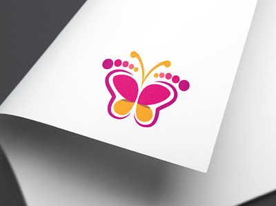 FOOT WITH BUTTERFLY abstract app logo camera icon design graphic illustration logo physical therapy program logo physical therapy program logo vector