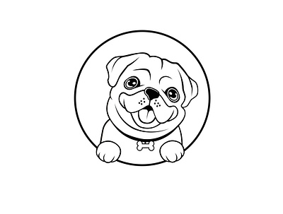 pug dogs logo design template abstract camera icon cartoon creative design graphic illustration illustrator logo pug dogs logo vector