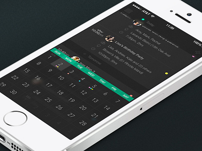 Calendar App app calendar design flat ios iphone ui ux