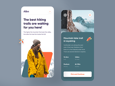 Travel App Exploration android app clean hiking iphone minimal travel