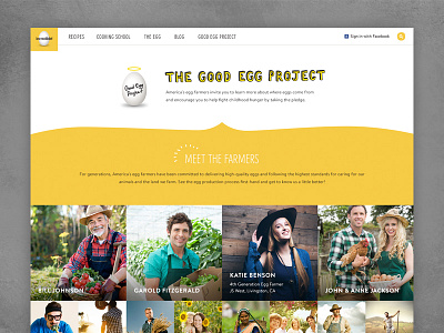 The Good Egg Project design easter egg interface ui user web website yellow