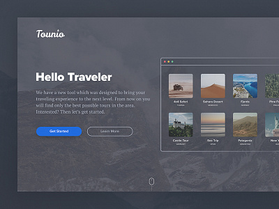 Startup Landing clean fresh landing minimal travel ui web white