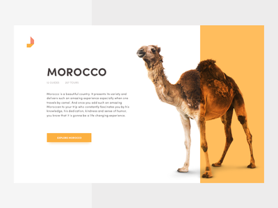 Country Card camel card clean morocco orange simple travel web