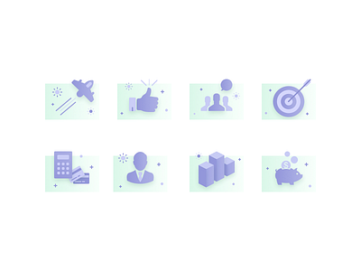 Icons icons illustration purple set shapes