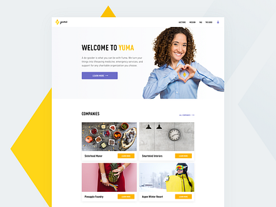 Yuma Homepage app auction clean feed minimal ui ux web website