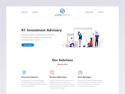 Stern Capital clean finance icons illustration minimal ui web webdesign