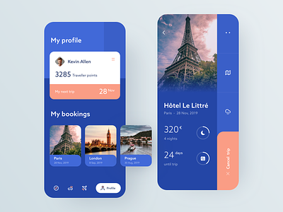 Travel App android app clean design interface iphone minimal paris travel traveling ui ux