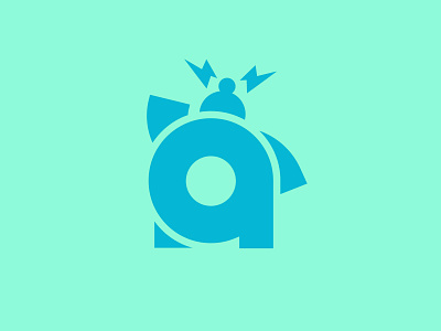 Robot No. 1 art clean color design emblem icon identity letter a logo minimal modern robot simple symbol technology vector