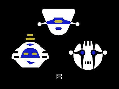 Robot logos No. 1 applogos cleanlogos colorschemes emblems icons logos marks minimallogos modernlogos robotlogos robots simplelogos