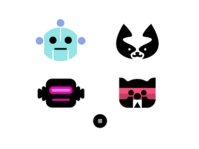 Animal and Robot Logos No. 2 animal animallogos animals appicons applogos catlogos cleanlogos emblems favicons icons logos minimallogos modernlogos redpandalogos robot robotlogos robots simplelogos symbols whatsnew