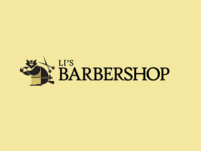 Li's Barbershop - 1 of 3 animal animallogos animals barbershop barbershoplogos cleanlogos emblems logos marks mascot mascotlogos mascots minimallogos modernlogos racoon racoonlogos racoons simplelogos symbols whatsnew