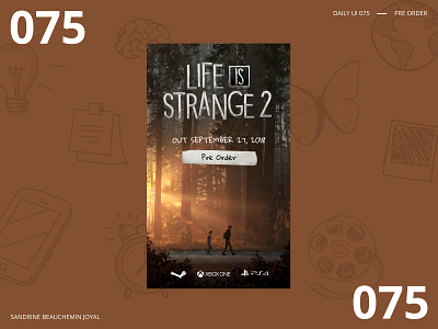 Daily UI 075 - Pre Order daily 100 challenge daily ui daily ui 075 daily ui challenge life is strange pre order preorder ui
