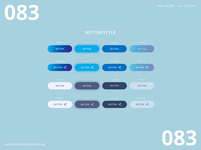 Daily UI 083 - Button adobe button button states button styles buttons daily ui 083 daily ui 100 daily ui challenge design system illustrator ui ui design