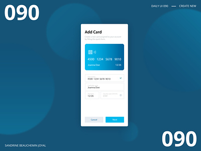 Daily UI 090 - Create New add card adobe create new daily ui daily ui 100 daily ui challenge design ui