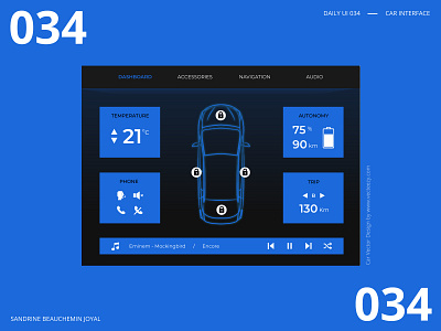 Daily UI 034 - Car interface