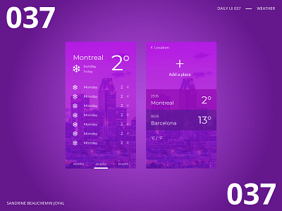 Daily UI 037 - Weather