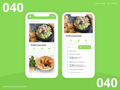 Daily UI 040 - Recipe branding daily ui daily ui 040 dailyui design illustration ui vector