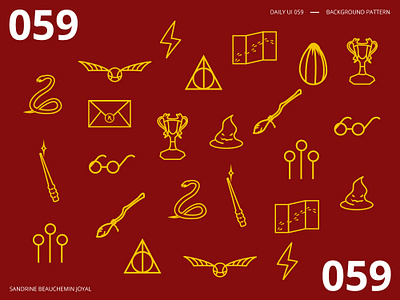 Daily UI 059 - Background Pattern background pattern daily ui daily ui 059 design harry potter icon illustration pattern ui vector