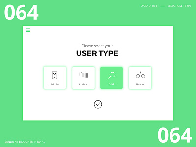 Daily UI 064 - Select User Type daily ui daily ui 064 dailyui design illustration select user type ui user type vector