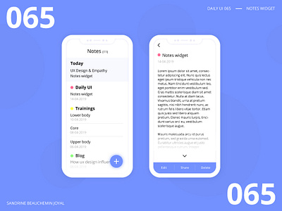 Daily UI 065 - Notes Widget app daily ui daily ui 065 dailyui design notes notes widget ui vector