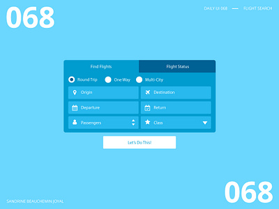 Daily UI 068 - Flight Search