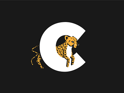 C_heetah - 36 Days of type - 3/36 2d 36daysoftype 36daysoftype07 animals cheetah color colors design flat graphic design illustration illustrator logo vector yellow