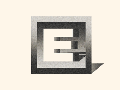 E - 36 Days of type - 5/36 2d 36dayoftype 36daysoftype07 black black white color colors design e flat gradient gradients graphicdesign illustration illustrator logo logodesign texture textures