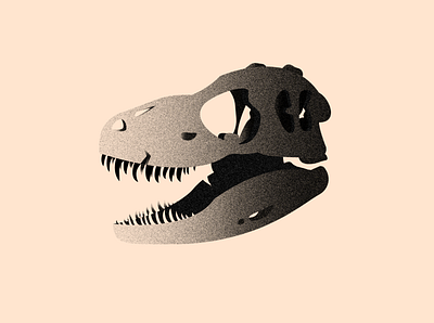 Vectober 8 - Teeth 2d black color design flat illustration illustrator inktober light skull t rex texture trex vectober vector white