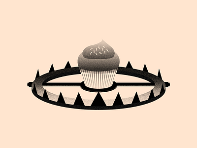 Vectober 18 - Trap 2d black cake color colors cupcake flat grey illustrator inktober league of legends leagueoflegends light texture textures trape vector vektober white