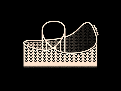 Vectober 19 - Dizzy 2d black color colors dizzy flat illustration illustrator inktober inktober2020 light logo roller coaster texture textures vectober vector white