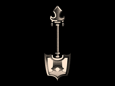 Vectober 24 - Dig 2d black colors dig flat illustration illustrator inktober inktober2020 league of legends shovel texture vectober vector white yorick