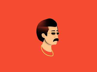 Lang buddha - Leanbois 2d colors design flat graphic design gtarp illustration illustrator lang buddha mustache portrait red sunglasses texture twitch vector vectors