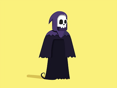 Death - Tale Illustration 2d character death design graphic design illustration illustrator medieval purple skull vector yellow