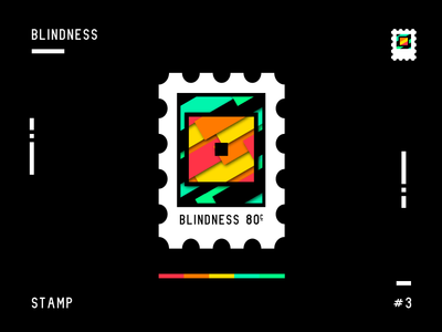 Blindness - Stamp Collection #3 2d black colors design flat graphic design illustrator stamp universe vector white