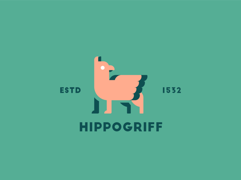 Hippogriff 2d beast colors creature design feedbackplease flat flat design graphic design hippogriff illustration illustrator logo negativespace vector