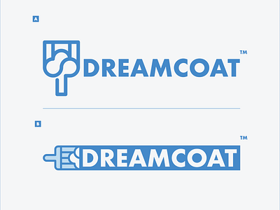 Dreamcoat blue branding brush brush logo cincinnati cloud cloud logo freelance futura illustration logo paint typography ui vector wordmark