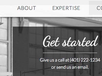 Get Started contact form