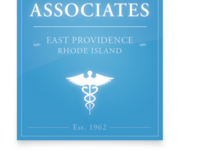 Associates blue banner logo pediatrician medicine