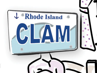 Clam clam license plate rhode island