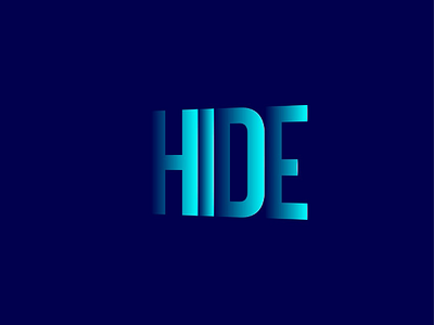 Title HIDE abstract creative flat graphic hide icon illustration illustrator logical logo minimal minimalist title typography vector