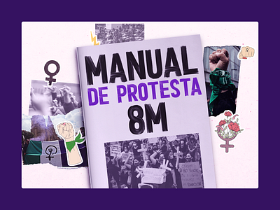 Manual de Protesta 8M collage feminism illustration women