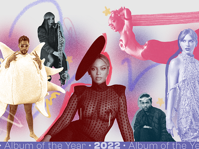 Album of the Year 2022 album of the year aoty collage editorial illustration illustration music year end