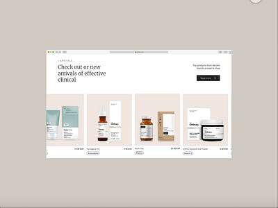 DECIEM Redesign - Skincare E-commerce adobexd animation clean design ecommerce layout shop shopify skincare typography whitespace