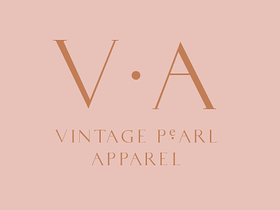 Vintage Pearl Apparel brand asset branding custom type design graphic design logo surbmark typography