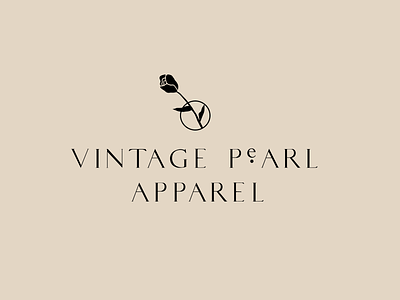 Custom logo for Vintage Pearl Apparel branding custom type design graphic design logo typography